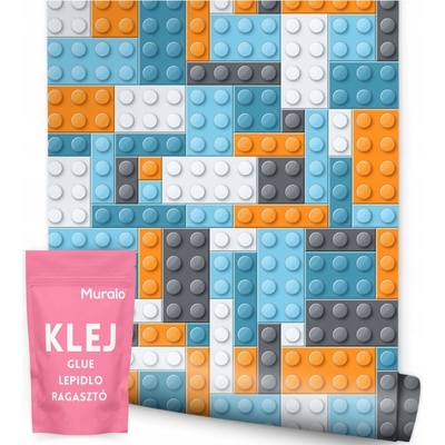 Dětská tapeta Muralo barevné kostky 50 cm x 10 m