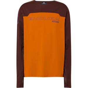 Endura Детска фланелка с дълъг ръкав за колоездене Endura Kid's MT500 Burner Trikot Langarm Cycling jersey - End Orange - размер 9/10 Years (756-0168-0512)
