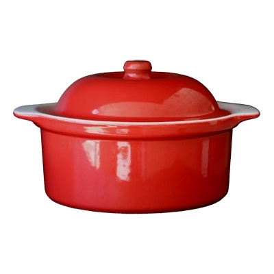 CERUTIL-Касерола с капак 3lt(26*11sm)ЧЕРВЕНО/БЯЛО(R0292/TR292) (010868)