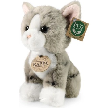 Rappa Плюшена котка сива 18 см eco-friendly