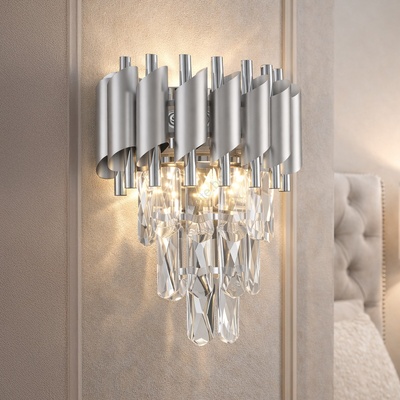 Brilagi - Настенно осветително тяло ECLIPSE 2xE14/10W/230V сребристо (BG3334)