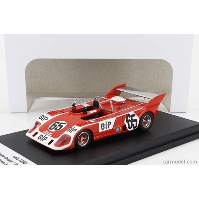 Trofeu Lola T292 N 65 Spa 1973 Carlos Gasper Jorge Pinhol Červená Bílá 1:43