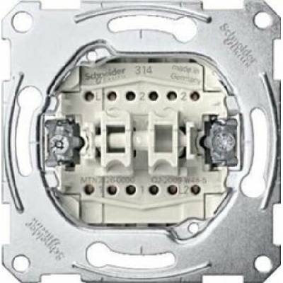 Schneider Electric Merten Dvojitý schodišťový spínač 10A 250V IP20 MTN3126-0000