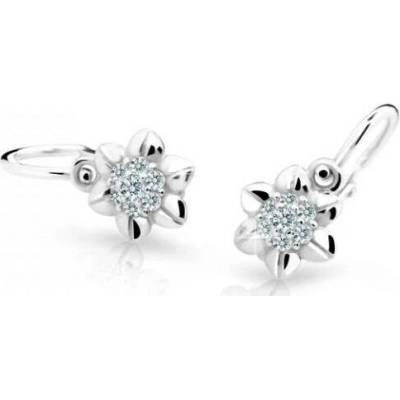 Cutie Diamonds dětské náušnice z bílého zlata Kytičky s brilianty DC2202-10-00-X-2