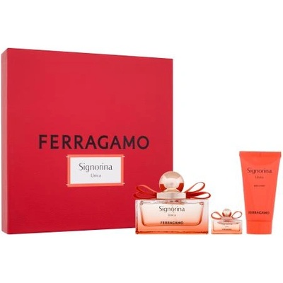 Salvatore Ferragamo Signorina Unica подаръчен комплект: EDP 100 ml + лосион за тяло 50 ml + EDP 5 ml за жени