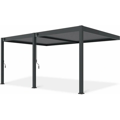 Gutroof DELUXE WALL AUTOMATIC hliníková pergola 3,6 x 5,3 m, anthracit