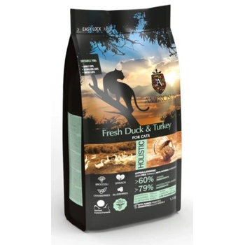 Ambrosia Senior, Light, Sterilized Cat HOLISTIC Fresh Duck Turkey - холистична храна за възрастни и кастрирани котки от всички породи, с прясна патица и пуйка - 5 кг, Франция