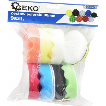 GEKO Sada nástavců na leštění 80 mm 9 ks