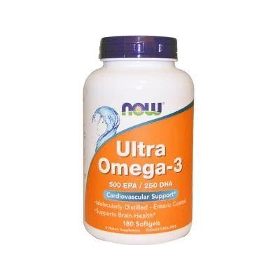 NOW Рибено масло - Ultra Omega 3 Fish Oil - 180 дражета - NOW FOODS, NF1662