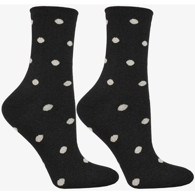 Dámske ponožky Guličky Lurex čierna/zlatá