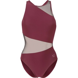arena Дамски бански костюм Arena Women's Mesh Angle Swimsuit Vent Back B Swimsuit - Bordeaux - размер 44 (EU) (150-5760-0316)