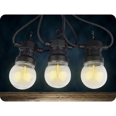 V-TAC LED světelný řetěz, 5m, 10x0.4W, 550lm, IP44, 3000K