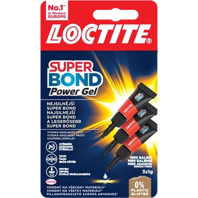 HENKEL Лепило за хапчета HENKEL Loctite Super Attack Power Flex mini trio 1 gr 3 бр. /блистер 2977847 (2977847)