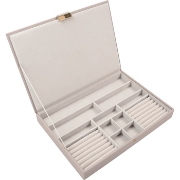 Stackers Ковчеже за бижута Stackers с капаче supersize кадифен тауп (73785)