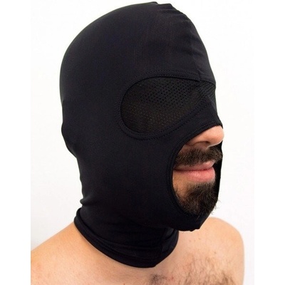 Mister B Lycra Hood Mouth Open Only, spandexová kukla čierna