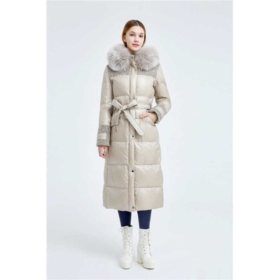 Max Original Leather páperový kabát s kožušinou G-2302-1323 cream
