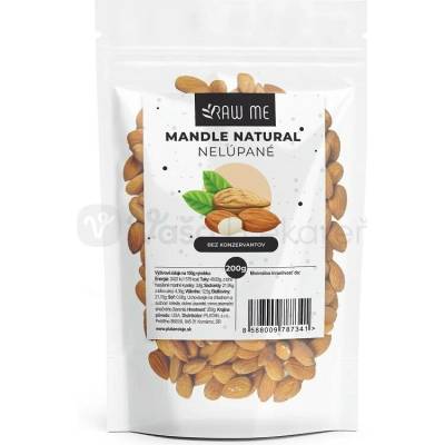 Raw Me Mandle Natural nelúpané nelúpané mandle 200 g