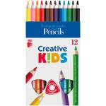 ICO Цветни моливи ICO Creative Kids триъгълни дебели боядисани 12 броя 7140133002 (7140133002)