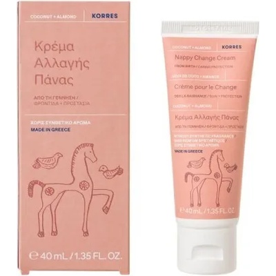 KORRES Крем при смяна на пелени с Кокосово и бадемово масло, Korres Nappy Change Cream Coconut & Almond 40ml