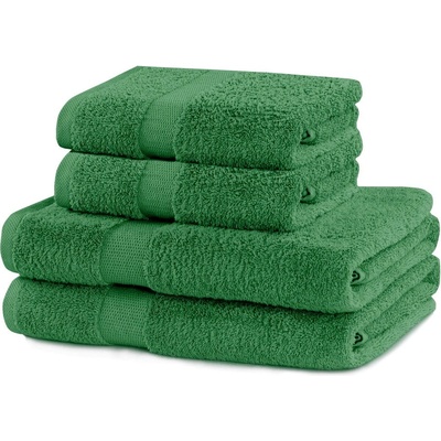 Restilo Тъмнозелени памучни хавлии и кърпи за баня в комплект от 4 бр. от тери Marina - Restilo (120041339)