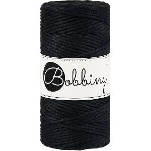 Bobbiny Macrame Cord 3 mm 100 m Black юта (MS-E007)