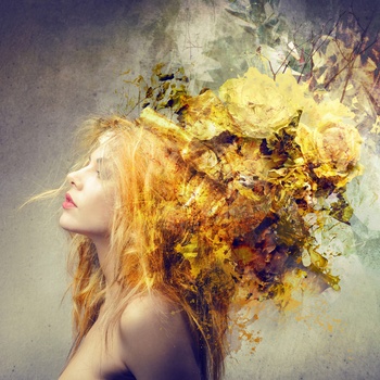 imageLAND АЛУ. КАРТИНА golden woman with flower (413736)