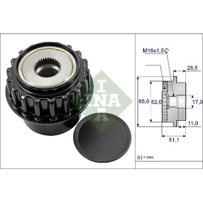 Voľnobeżka alternátora Schaeffler INA 535 0175 10