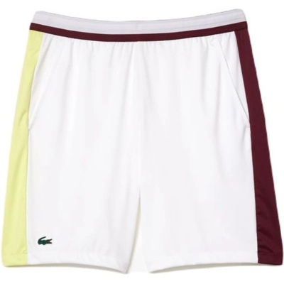 Lacoste Мъжки шорти Lacoste Tennis x Daniil Medvedev Regular Fit Shorts - white/flashy yellow/bordeaux