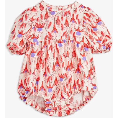 MINI RODINI Tkané body s potiskem fuchsií RED