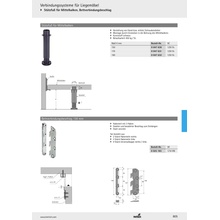Hettich Postelová noha pro středový nosník 170 mm 47631