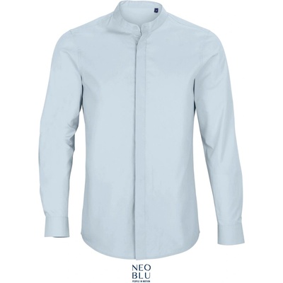 Neoblu 3792 BART MEN / Мъжка риза с дълъг ръкав от поплин - нежно синя 5XL (243792l7115)