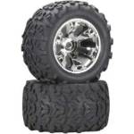 Traxxas колело 3.8", джанта Geode сребърна S17, гума Maxx (2)(2WD преден)