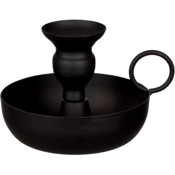 Image 1 of Черен метален свещник с дръжка