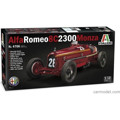 Italeri Alfa romeo F1 8c 2300 Monza N 28 Winner Monaco Gp 1932 Tazio Nuvolari Red 1:12