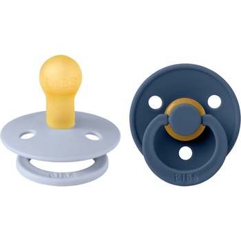 BIBS Colour Natural Rubber Size 1: 0+ months биберон Dusty Blue / Steel Blue 2 бр