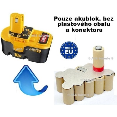 AEB RYOBI BPP-1817M - 18V 3000 mAh Ni-MH - KIT - neoriginální – Zbozi.Blesk.cz