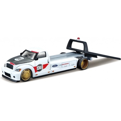 Maisto Elite Transports Flatbed & Ford GT H.E. White No.98 1:64