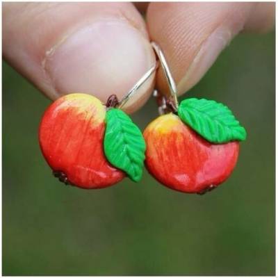 CircusMind náušnice Fimo jablíčka S5272