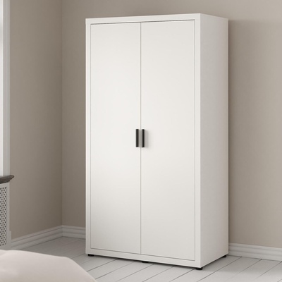 Двукрилен гардероб Mira Бял