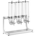 Royal Catering Диспенсър за зърнени храни - 3 x 3, 5 л - 3 контейнера RCCS-3.5LSS3 (RCCS-3.5LSS3)