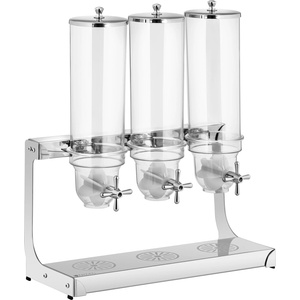 Royal Catering Диспенсър за зърнени храни - 3 x 3, 5 л - 3 контейнера RCCS-3.5LSS3 (RCCS-3.5LSS3)