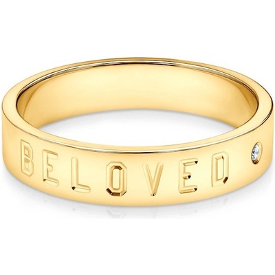 Savicki Partnerský prsteň Sign of Love žlté zlato diamant plochý OP SAV2 D Z