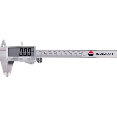 TOOLCRAFT TO-5664642 Digitální posuvné měřítko 150 mm Kalibrováno dle bez certifikátu