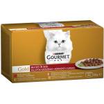 Purina GOURMET GOLD Scelta di Dadini - Хапки в сос (говеждо, пуешко, патешко, сьомга) - 4 бр x 85 гр