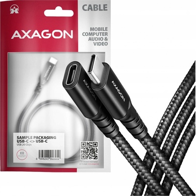 Axagon BUCM32-CF15AB prodlužovací USB-C (M) - USB-C (F), 1.5m, černý – Zboží Živě