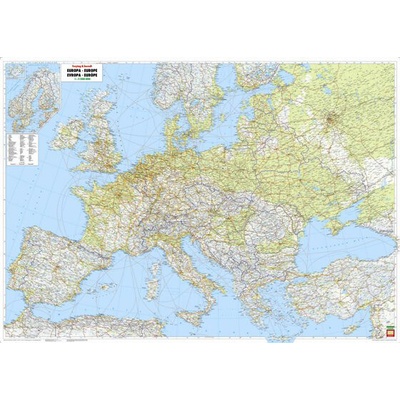 nástěnná mapa Evropa fyzická, 1:2,6 mil., 169,5x121 cm