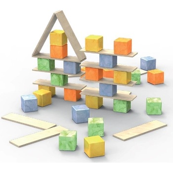 WOODY CUBE Eko-stavebnice 150 ks v sáčku