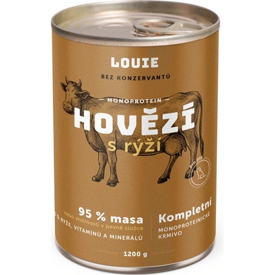 Louie Dog Hovězí s rýží 1200 g