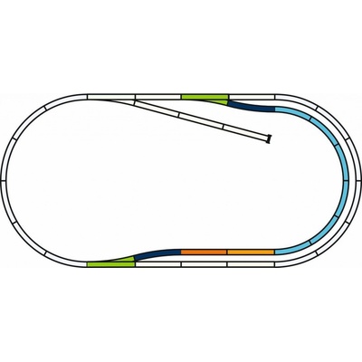 Piko H0 Rozšiřující kolejový set C s podložím 55321
