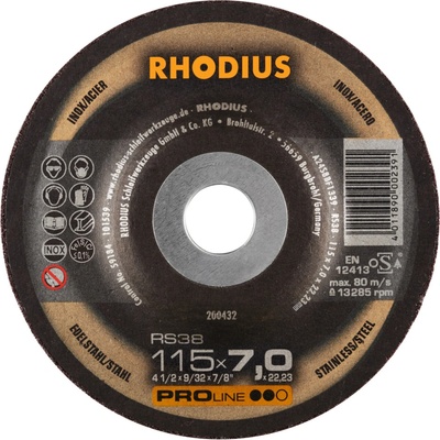Rhodius Brusný kotouč 115 x 7,0 x 22,23 mm RS38 200432